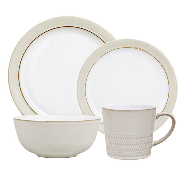 Denby Natural Canvas Stoneware Dinnerware Set of 4 & Reviews Wayfair